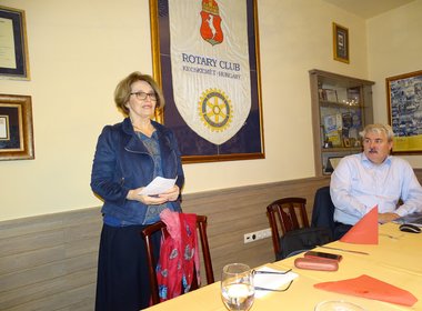 A Nyitott Rotary Esték vendége  Sárközy Erika volt. 2019.05.23 hír